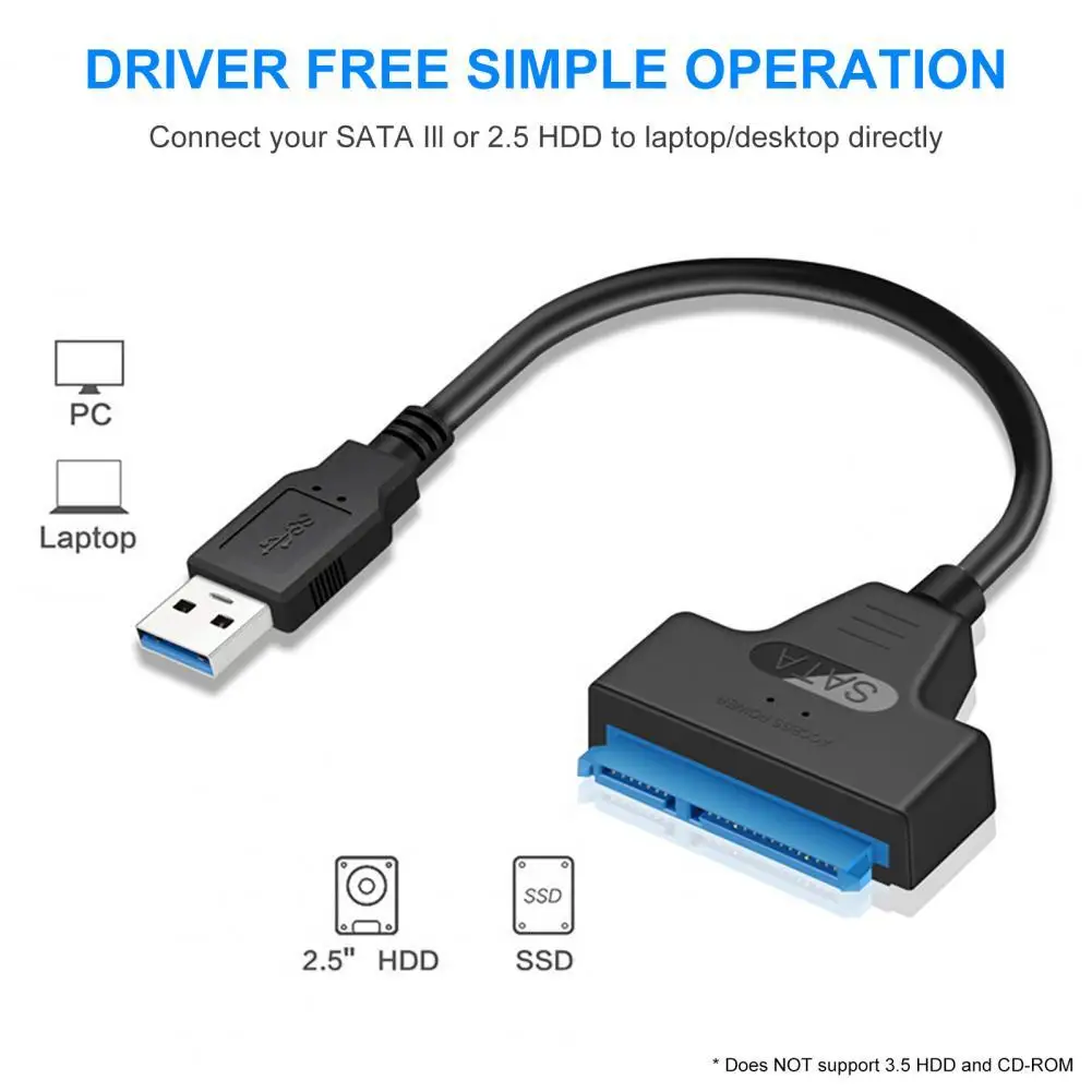 Hard Drive Cable Fast Transmission Anti-static Hot Swap USB2.0 USB3.0 Type-C to SATA Plug Play SSD Adapter Cable for MacBook
Hard Drive Cable Fast Transmission Anti-static Hot Swap USB2.0 USB3.0 Type-C to SATA Plug Play SSD Adapter Cable for MacBook