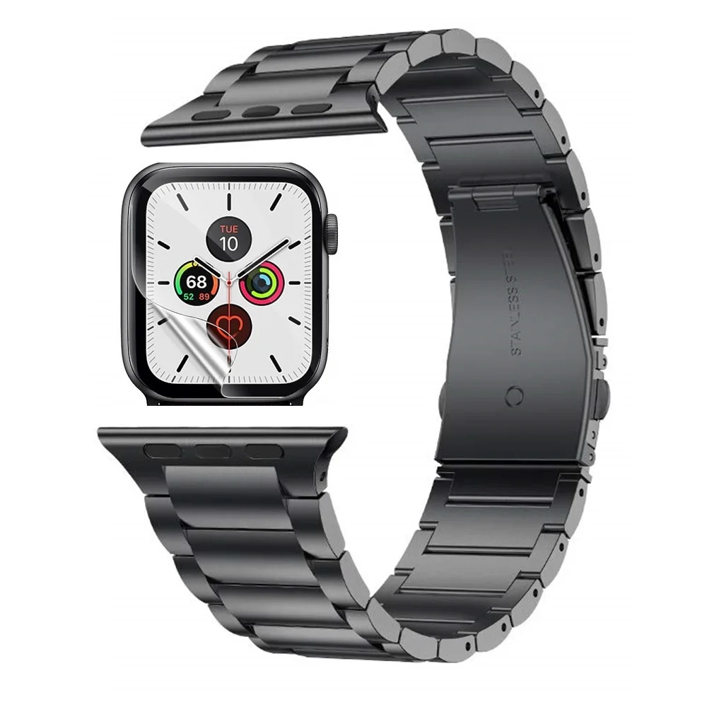 pulseira + TPU film for apple watch 5 4 strap HD Clear Screen Protector Bubble Free Cover 40mm 44mm correa for iwatch watchbands
pulseira + TPU film for apple watch 5 4 strap HD Clear Screen Protector Bubble Free Cover 40mm 44mm correa for iwatch watchbands