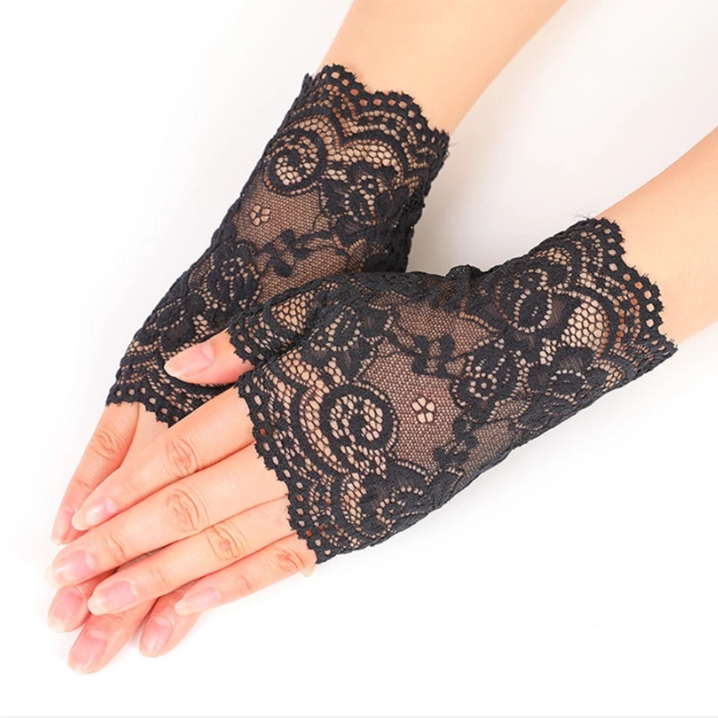UV Protection Mesh Lace Hand Cover Wrist Length Gloves Half Finger Bridal Gloves Outdoor Sport Half Finger Gloves
UV Protection Mesh Lace Hand Cover Wrist Length Gloves Half Finger Bridal Gloves Outdoor Sport Half Finger Gloves