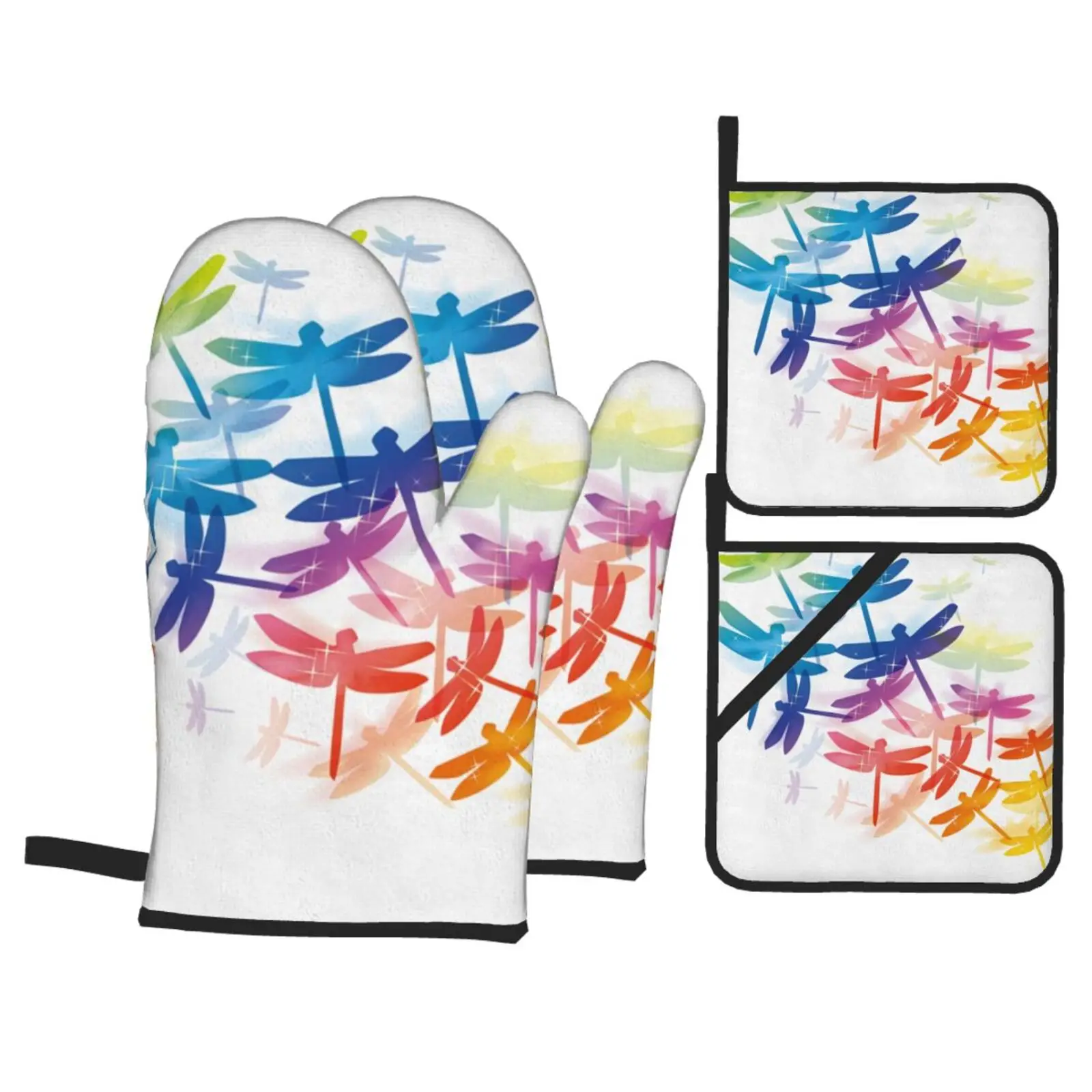 Профессиональные перчатки для духовки, термостойкий набор из 4 предметов, оригинальный комплект для держателей выпечки и варежек для духов... 
Профессиональные перчатки для духовки, термостойкий набор из 4 предметов, оригинальный комплект для держателей выпечки и варежек для духов...