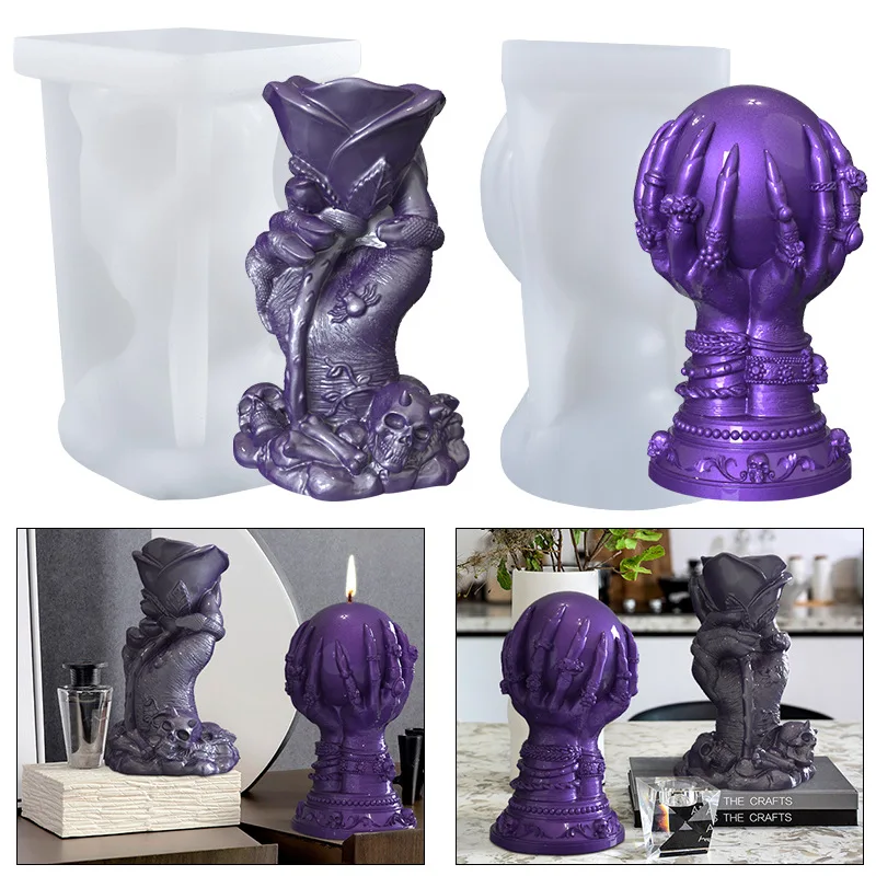 New Large Silicone Candle Mold Rose Hand Ghost Claw Magic Hand DIY Handmade Resin Decorative Epoxy Soap Making Mould Halloween
New Large Silicone Candle Mold Rose Hand Ghost Claw Magic Hand DIY Handmade Resin Decorative Epoxy Soap Making Mould Halloween