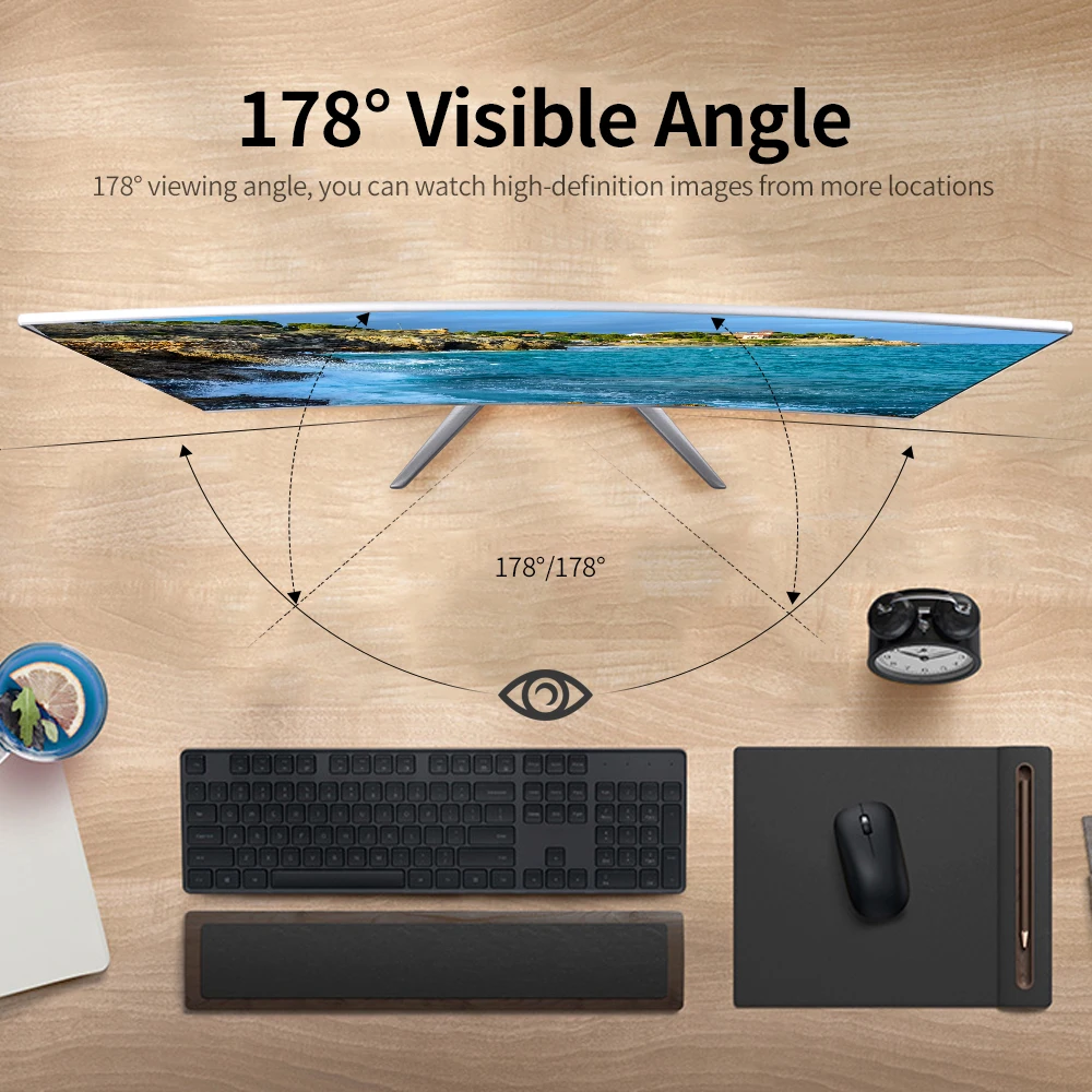 23.8 inch Curved Screen Monitor 1920x1080P Computer Display 178 Viewing Angle Eye-caring HD Gaming Monitor with VGA/HD Interfac
23.8 inch Curved Screen Monitor 1920x1080P Computer Display 178 Viewing Angle Eye-caring HD Gaming Monitor with VGA/HD Interfac