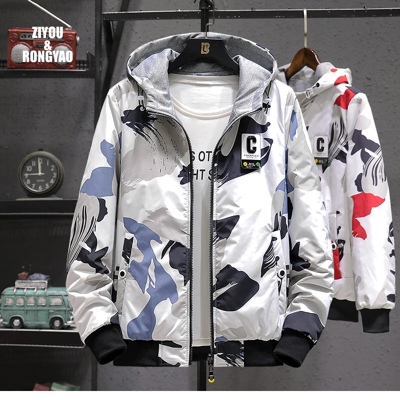 Autumn and winter jackets Couple outfitnew Korean version double-sided wear camouflage jacket thickening trend coat male 
Autumn and winter jackets Couple outfitnew Korean version double-sided wear camouflage jacket thickening trend coat male