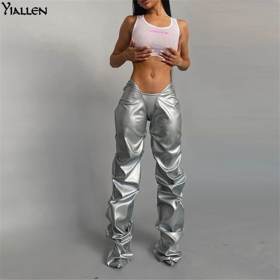 Yiallen Fashion PU Leather Folds Shiny Pants Women Hipster High Street Irregular Shape Clothing Low Waist Female Streetwear
Yiallen Fashion PU Leather Folds Shiny Pants Women Hipster High Street Irregular Shape Clothing Low Waist Female Streetwear