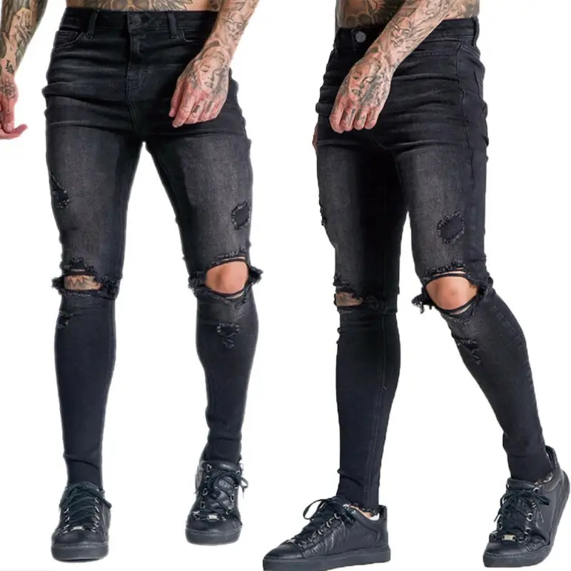 Mens Skinny Ripped Slim Fit Stretch Jeans Casual Distressed Denim Trousers Pants
Mens Skinny Ripped Slim Fit Stretch Jeans Casual Distressed Denim Trousers Pants