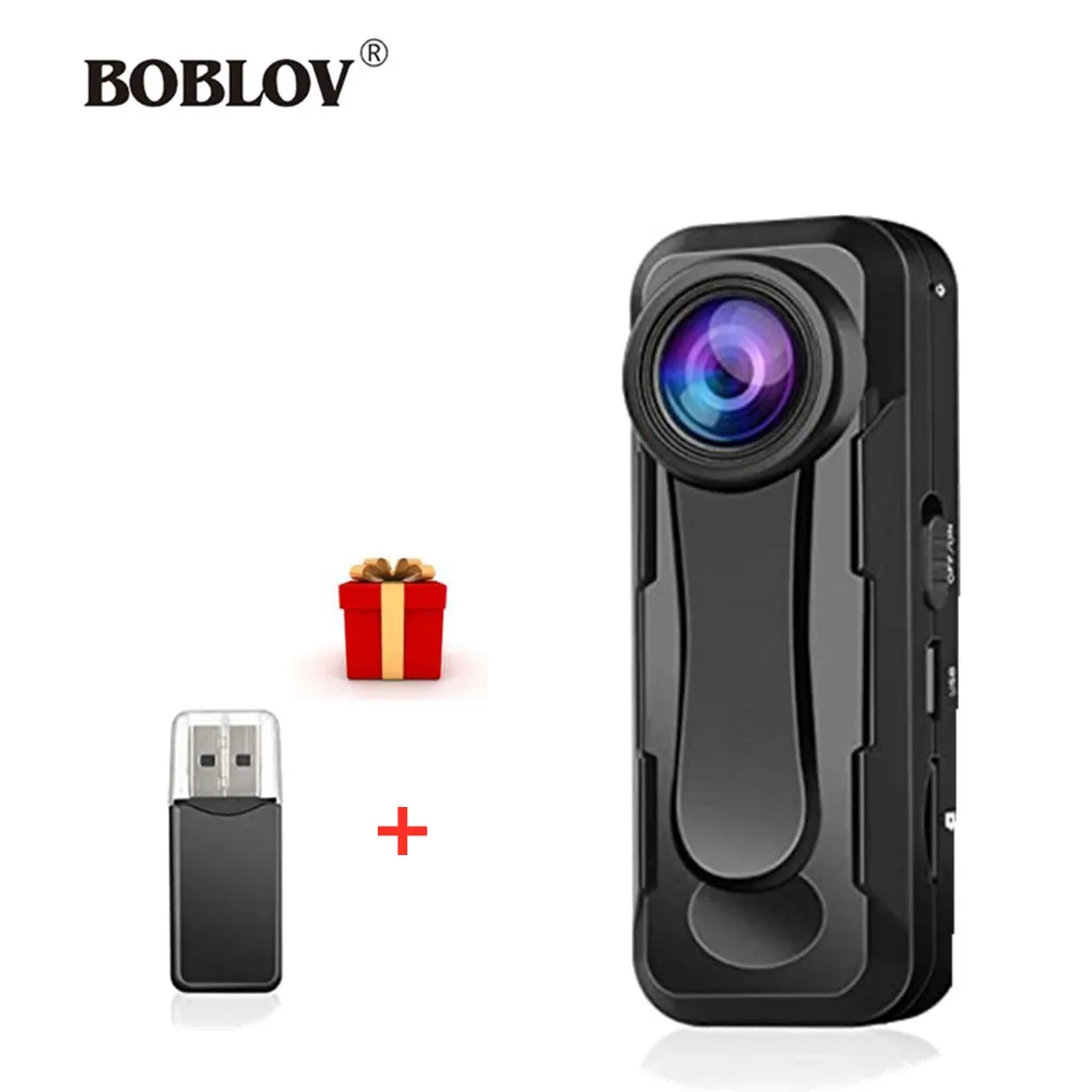 Мини камера BOBLOV W1 Full HD 1080P портативная полицейская видеокамера для тела мотоцикла велосипеда мини