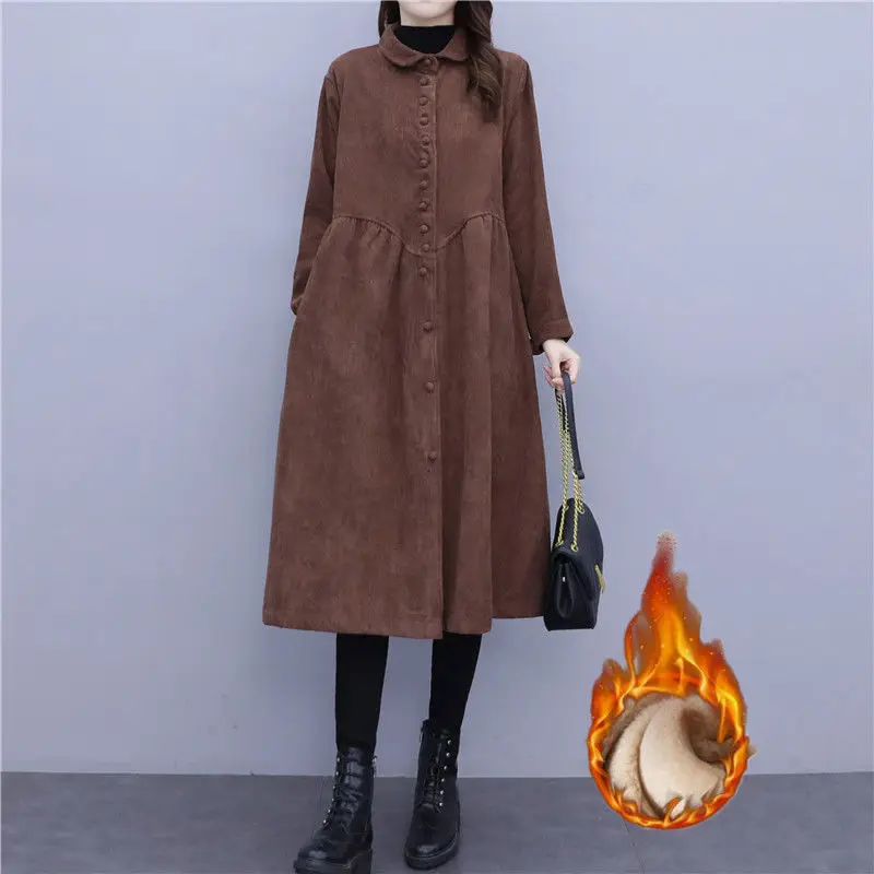Plush Windbreaker Women's Autumn and Winter 2021 Foreign Style Medium Long Literary and Artistic Retro Corduroy Warm Coat
Plush Windbreaker Women's Autumn and Winter 2021 Foreign Style Medium Long Literary and Artistic Retro Corduroy Warm Coat