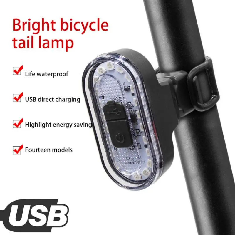 Bike Taillight Waterproof Riding Rear Light Led Usb Chargeable Mountain Bike Cycling Light Tail-lamp Bicycle Warning Tail Light
Bike Taillight Waterproof Riding Rear Light Led Usb Chargeable Mountain Bike Cycling Light Tail-lamp Bicycle Warning Tail Light