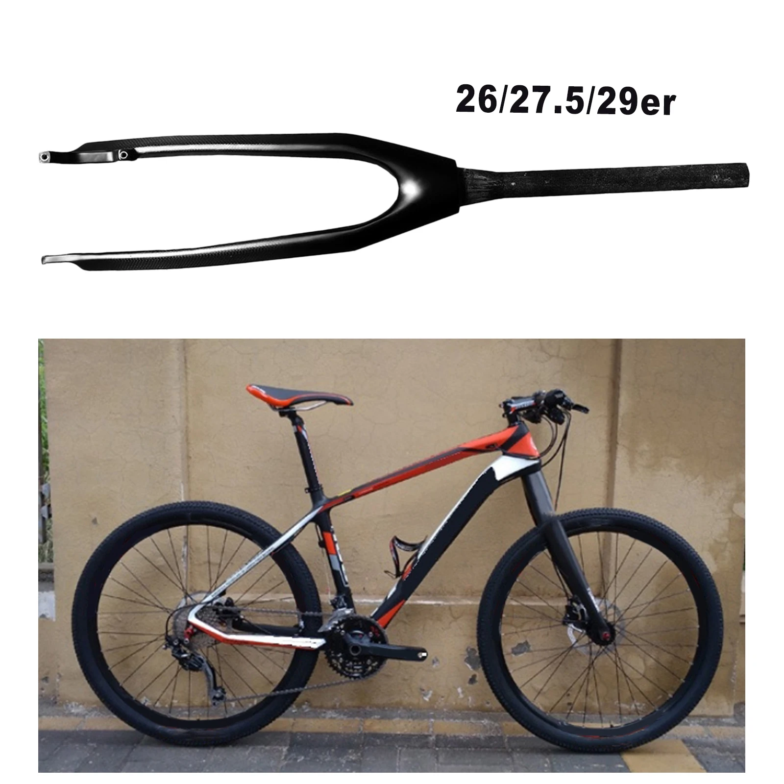 1-1/8 дюймовая винтовая велосипедная жесткая передняя вилка, вилка из углеродного волокна Черная
1-1/8 дюймовая винтовая велосипедная жесткая передняя вилка, вилка из углеродного волокна Черная