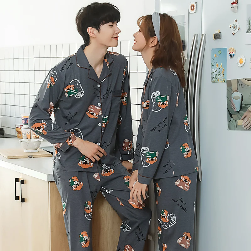 Caiyier Autumn Winter Couple Pajamas Set Sweet Cartoon Long Sleeve Sleepwear Women & Men Casual Nightwear Loungewear Loves Night
Caiyier Autumn Winter Couple Pajamas Set Sweet Cartoon Long Sleeve Sleepwear Women & Men Casual Nightwear Loungewear Loves Night