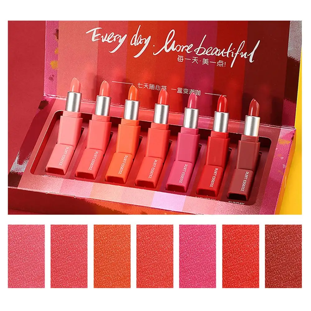 7 Days Of Lipstick Set Multicolor In Box Waterproof Lasting And Not Decolorizing High Quality Professional Makeup Beauty Glazed
7 Days Of Lipstick Set Multicolor In Box Waterproof Lasting And Not Decolorizing High Quality Professional Makeup Beauty Glazed