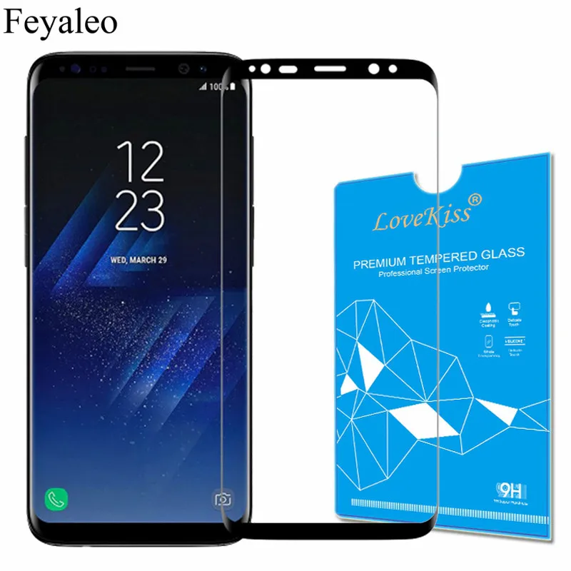 9H 3D полное покрытие закаленное стекло для Samsung Galaxy S6 S7 Edge S8 Plus Note 8 G950 G955 чехол