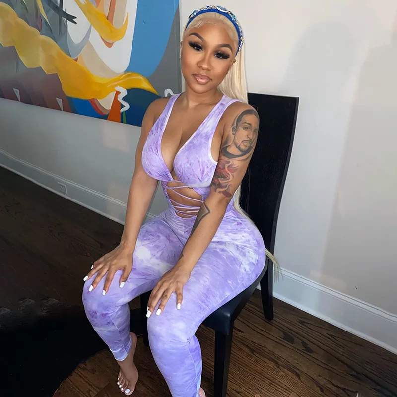 NEW Summer Sexy Women Tie Dyeing Print Jumpsuit Rompers Deep V-neck Hollow Long Pants Trousers Sports Bodycon Playsuit
NEW Summer Sexy Women Tie Dyeing Print Jumpsuit Rompers Deep V-neck Hollow Long Pants Trousers Sports Bodycon Playsuit