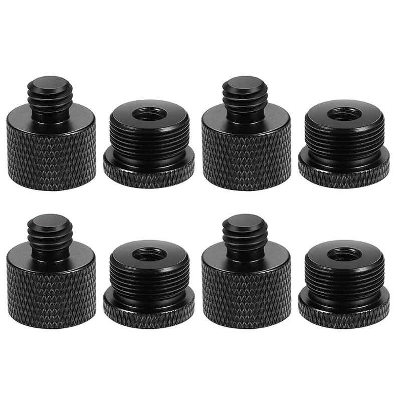 8 Pcs Mic Thread Adapter Set 5/8 Female to 3/8 Male and 3/8 Female to 5/8 Male Screw Adapter Thread for Micr Stand Mount
8 Pcs Mic Thread Adapter Set 5/8 Female to 3/8 Male and 3/8 Female to 5/8 Male Screw Adapter Thread for Micr Stand Mount