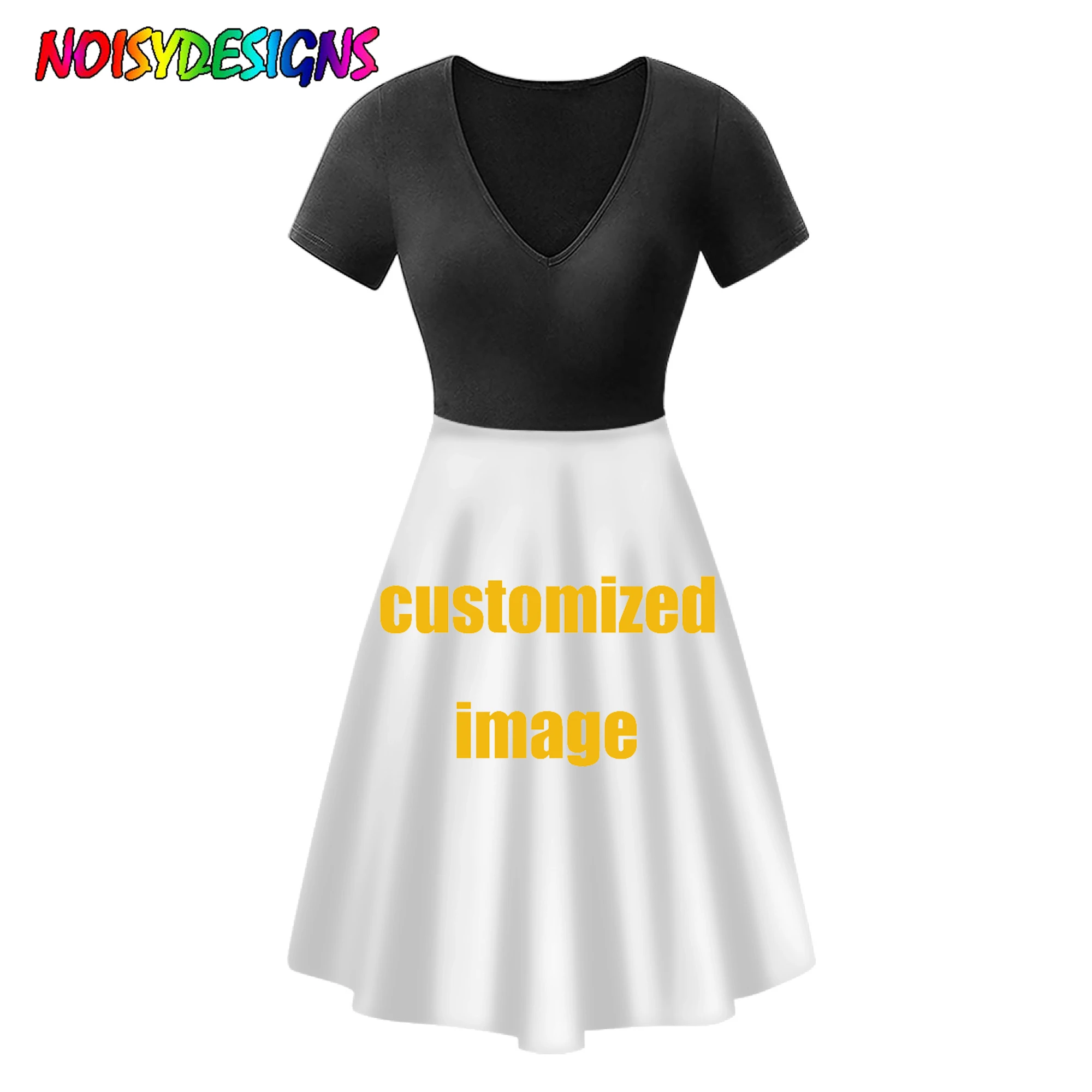 NOISYDESIGNS Summer 2021 Women Dress V-Neck Short Sleeve Vestidos High Waist Customized Printing Women Clothing Kobieta Sukienka
NOISYDESIGNS Summer 2021 Women Dress V-Neck Short Sleeve Vestidos High Waist Customized Printing Women Clothing Kobieta Sukienka