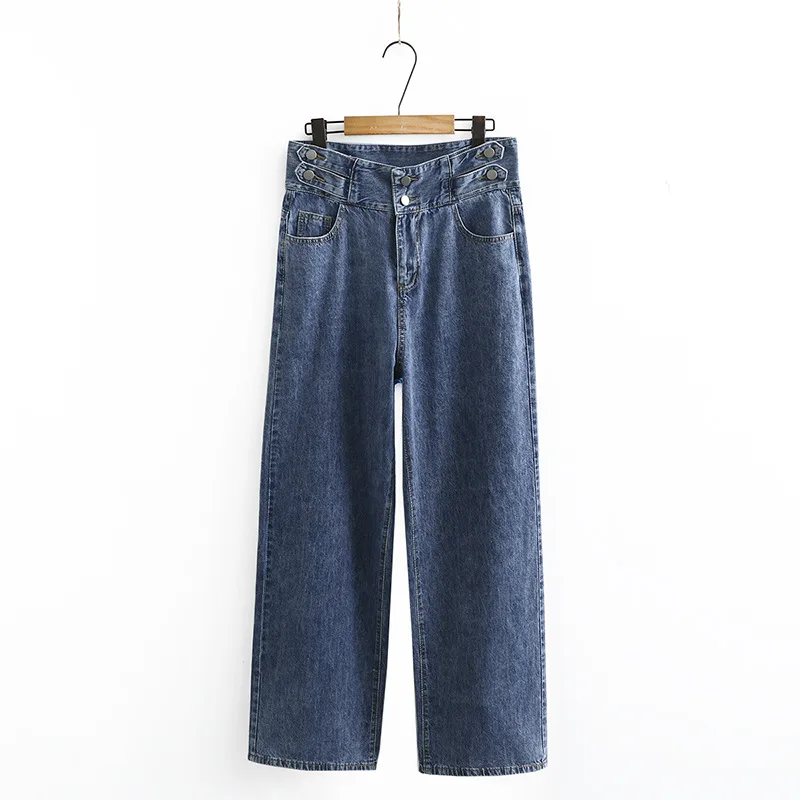 Autumn/Winter Women Full Length Jeans Oversize Denim Trousers Two Button Wide Leg Long Pants 2021 Fashion Casual Clothes
Autumn/Winter Women Full Length Jeans Oversize Denim Trousers Two Button Wide Leg Long Pants 2021 Fashion Casual Clothes