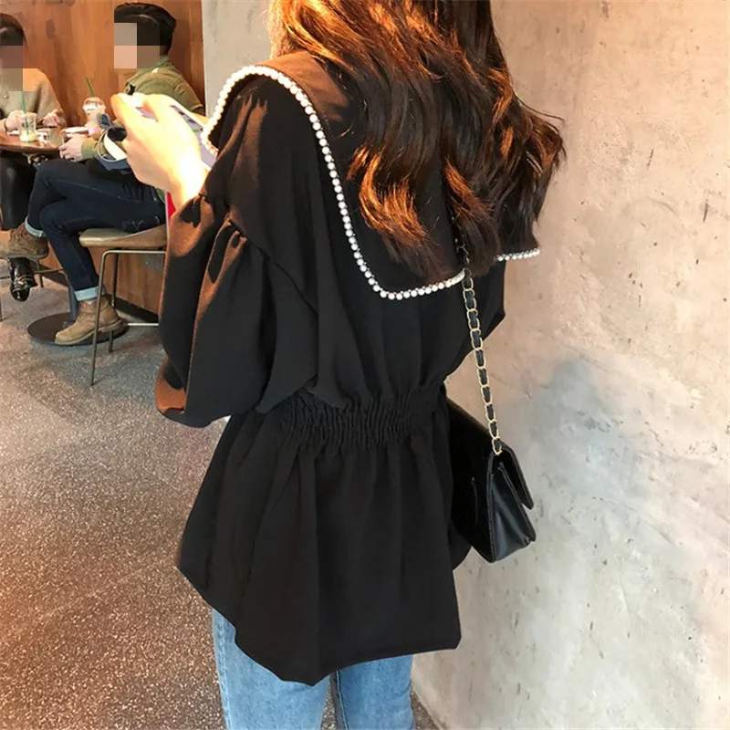 KUSAHIKI Women Blouses Sweet Peter Pan Collar Korean Shirt 2021 Spring New Stretch Slim Waist Long Sleeve Blusas Femme 6F414
KUSAHIKI Women Blouses Sweet Peter Pan Collar Korean Shirt 2021 Spring New Stretch Slim Waist Long Sleeve Blusas Femme 6F414