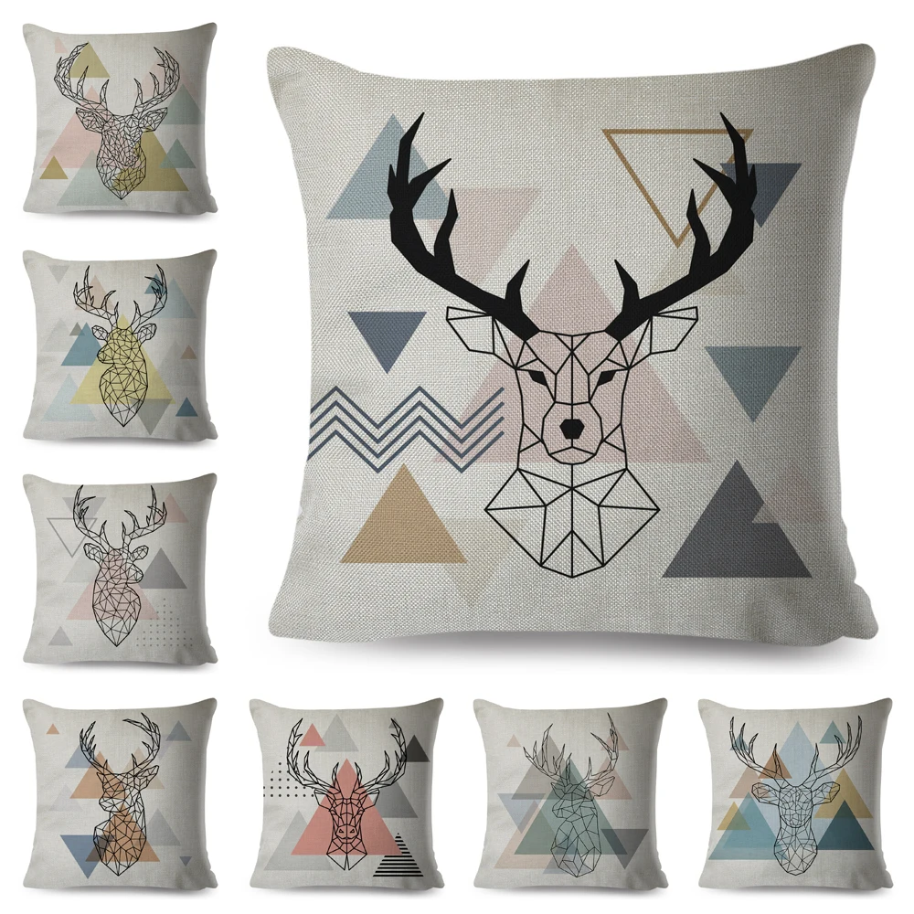 Nordic Style Cushion Cover for Sofa Home Car Children Room Decor Geometric Patchwork Deer Pillow Case Polyester Pillowcase 45x45
Nordic Style Cushion Cover for Sofa Home Car Children Room Decor Geometric Patchwork Deer Pillow Case Polyester Pillowcase 45x45