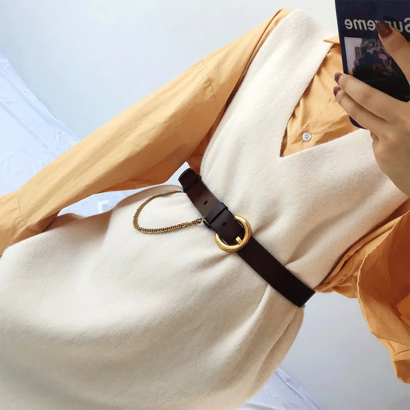 Women designer leather belt metal buckle gold chians pants belts new 2019 green brown black
Women designer leather belt metal buckle gold chians pants belts new 2019 green brown black