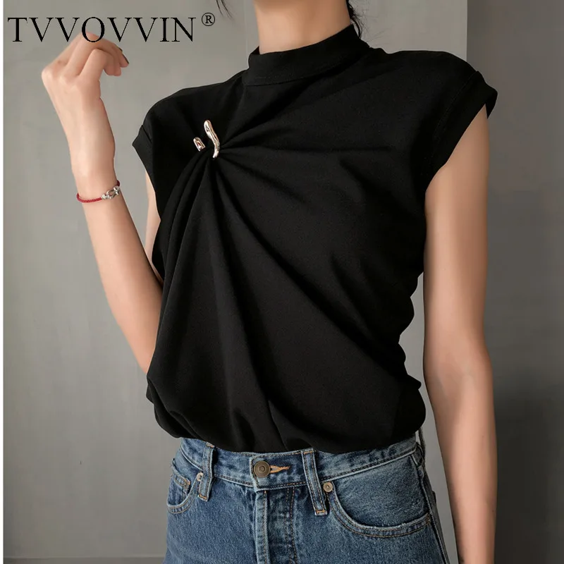 Женская Асимметричная футболка, повседневная черная или белая Асимметричная футболка составного кроя в Корейском стиле, модель IKS5, 2020 
Женская Асимметричная футболка, повседневная черная или белая Асимметричная футболка составного кроя в Корейском стиле, модель IKS5, 2020