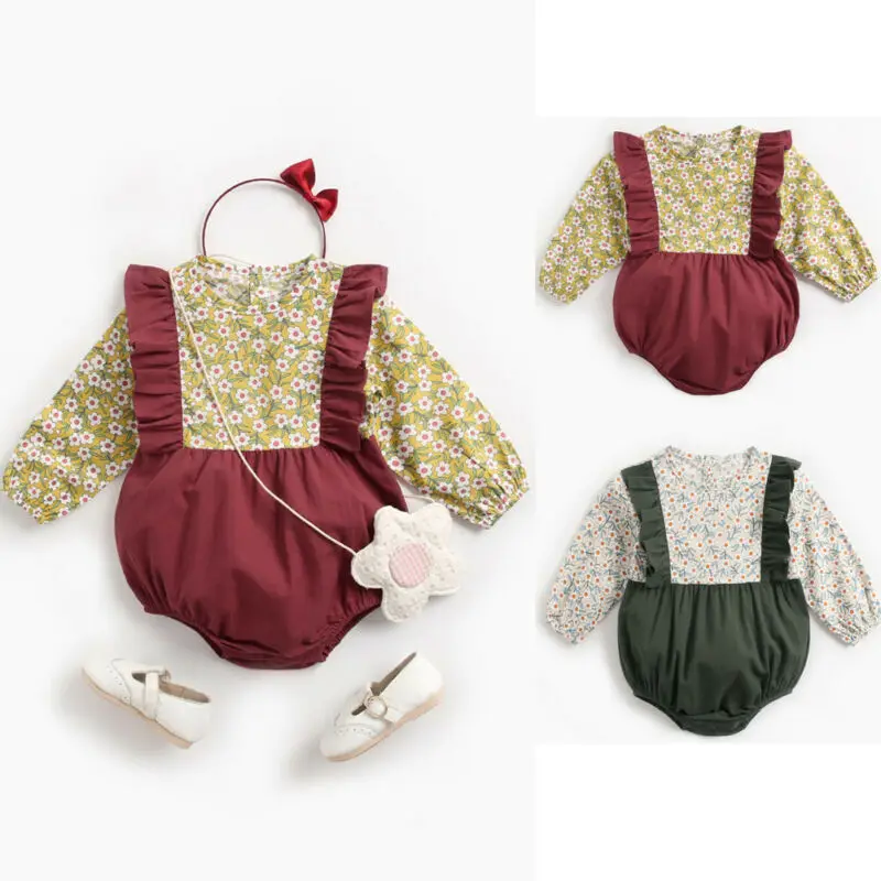 2020 Fashion Infant Baby Girl Clothes Ruffle Floral Long Sleeve Cotton Romper Bodysuit 0-24 months
2020 Fashion Infant Baby Girl Clothes Ruffle Floral Long Sleeve Cotton Romper Bodysuit 0-24 months