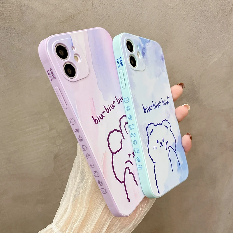 Square Liquid Silicone Case for IPhone 12 11Pro 11 Pro Max 12Mini Xr X Xs Max 8Plus 7Plus 7 8 Cute Rabbit Bear Watercolor Cover
Square Liquid Silicone Case for IPhone 12 11Pro 11 Pro Max 12Mini Xr X Xs Max 8Plus 7Plus 7 8 Cute Rabbit Bear Watercolor Cover