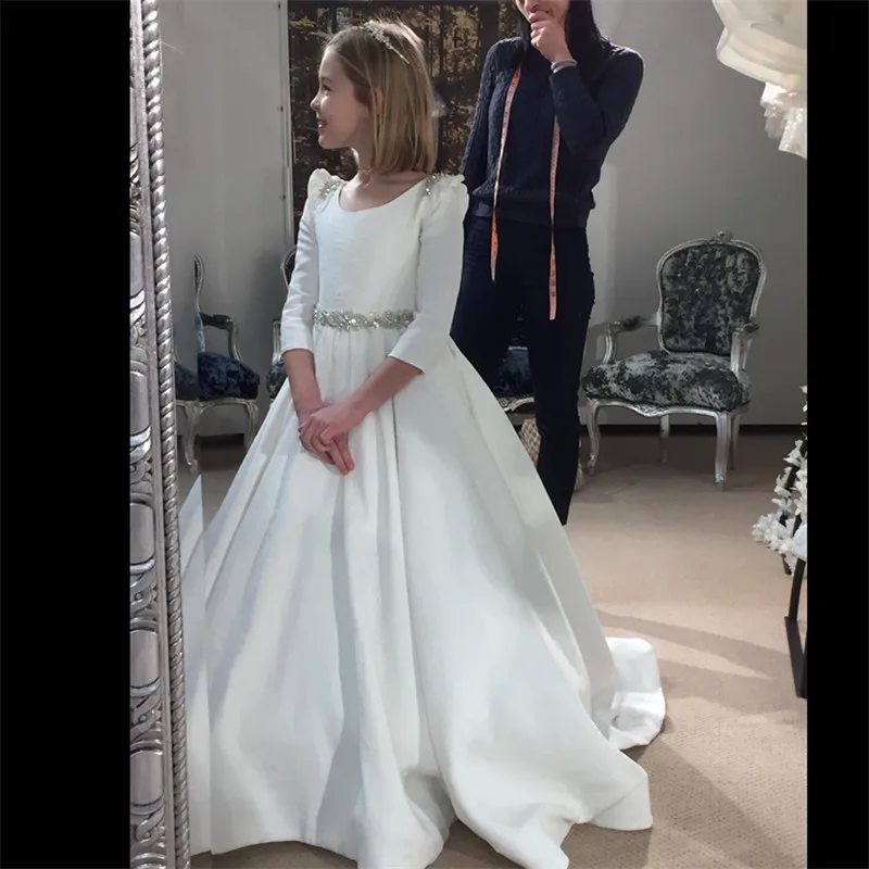 gy for Girls Lace Up Bow Appliques Beading Ball Gown Sleeveless New O-Neck Flower Girl Dresses First Communion Dresses
gy for Girls Lace Up Bow Appliques Beading Ball Gown Sleeveless New O-Neck Flower Girl Dresses First Communion Dresses