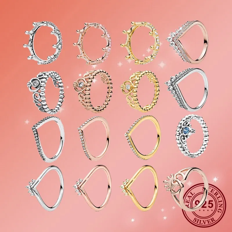 S925 Silver Rose Gold Crown Women Jewelry Ring Couple Wedding Ring Sparkling Cz Gift Argent 925 Bijoux
S925 Silver Rose Gold Crown Women Jewelry Ring Couple Wedding Ring Sparkling Cz Gift Argent 925 Bijoux