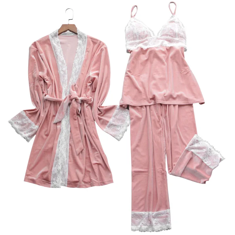 Velour Sleep Set SEXY Lace New Arrival Homewear Pyjamas Velvet Home Clothing Pajamas Suit Female Nightwear Intimate Lingerie
Velour Sleep Set SEXY Lace New Arrival Homewear Pyjamas Velvet Home Clothing Pajamas Suit Female Nightwear Intimate Lingerie