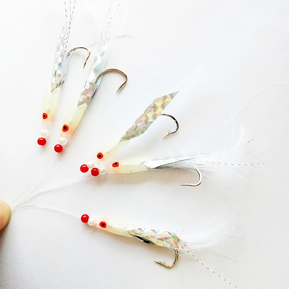 5pcs Durable Head Outdoor Artificial Mackerel Feathers Tackle Portable Bass Sea Accessories Luminous Barbed Fishing Hooks
5pcs Durable Head Outdoor Artificial Mackerel Feathers Tackle Portable Bass Sea Accessories Luminous Barbed Fishing Hooks