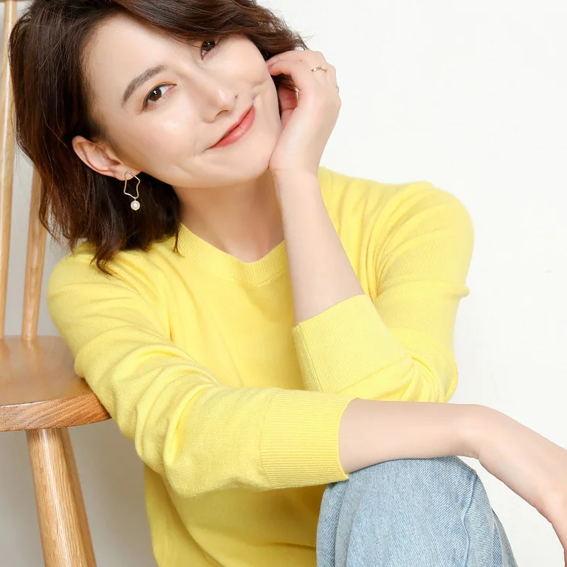 2020 Winter Round Neck Sweater Autumn Winter Knitted Jumper Women Sweaters Casual Slim Long Sleeve Pullovers Female Primer Shirt 
2020 Winter Round Neck Sweater Autumn Winter Knitted Jumper Women Sweaters Casual Slim Long Sleeve Pullovers Female Primer Shirt