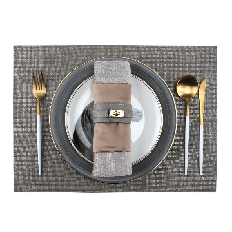 Simple Nordic Placemat Waterproof Grey Rectangle Geometric Tableware Leather Placemat Antislip Posavasos Kitchen Utensils DG50P
Simple Nordic Placemat Waterproof Grey Rectangle Geometric Tableware Leather Placemat Antislip Posavasos Kitchen Utensils DG50P