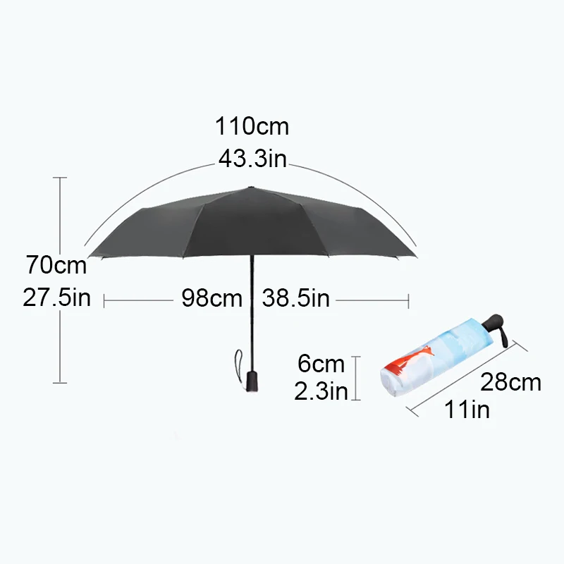 JIAZIiii Creative Ins Style Sunny Or Rainy Umbrella Three-Folding Anti-UV Vinyl Parasols Portable Super Light Travel Umbrellas
JIAZIiii Creative Ins Style Sunny Or Rainy Umbrella Three-Folding Anti-UV Vinyl Parasols Portable Super Light Travel Umbrellas