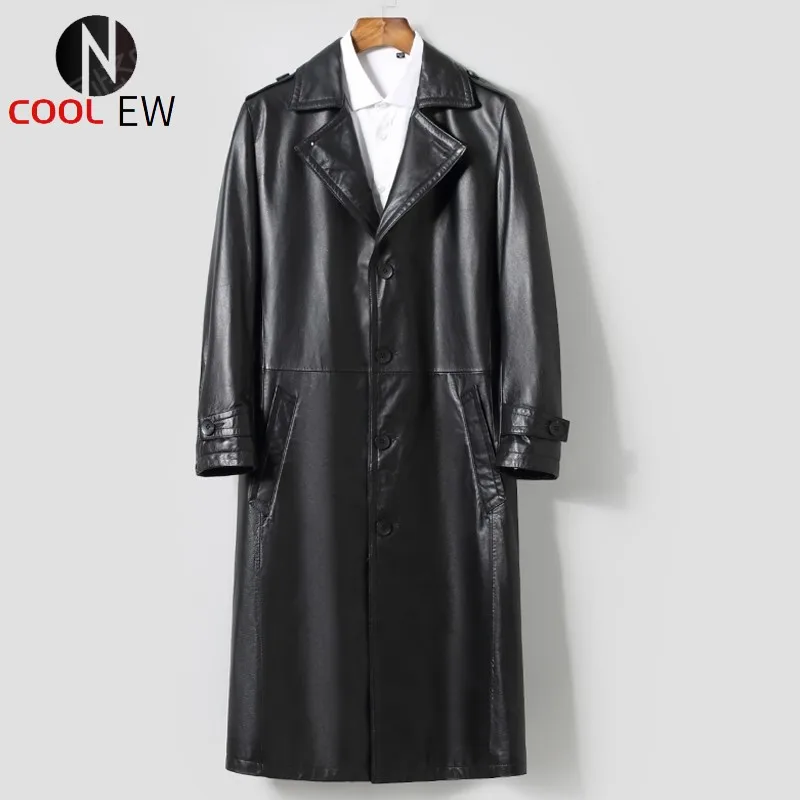 Men Genuine Leather Trench High Quality Cowhide Black Long Jackets 2021 Fashion Business Casual Real Leather Coats Windbreaker
Men Genuine Leather Trench High Quality Cowhide Black Long Jackets 2021 Fashion Business Casual Real Leather Coats Windbreaker