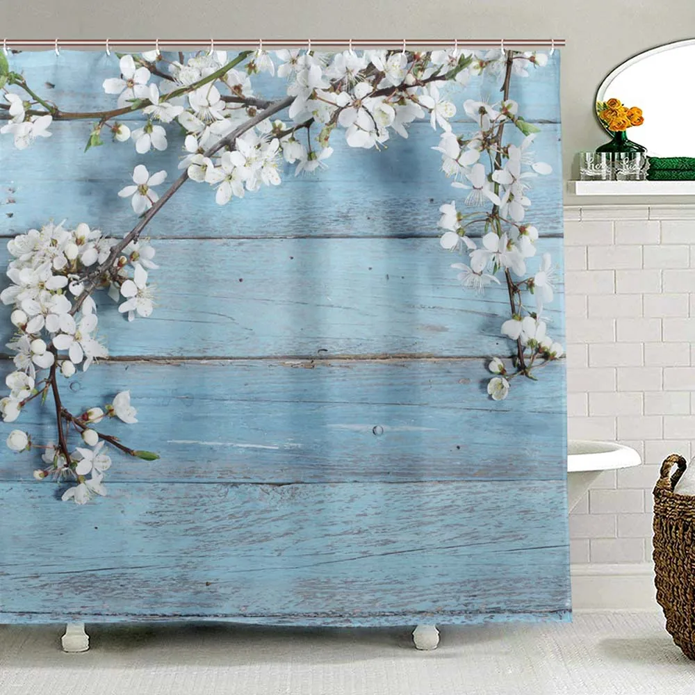 Занавески для душа из полиэстера, с 12 крючками 
Занавески для душа из полиэстера, с 12 крючками