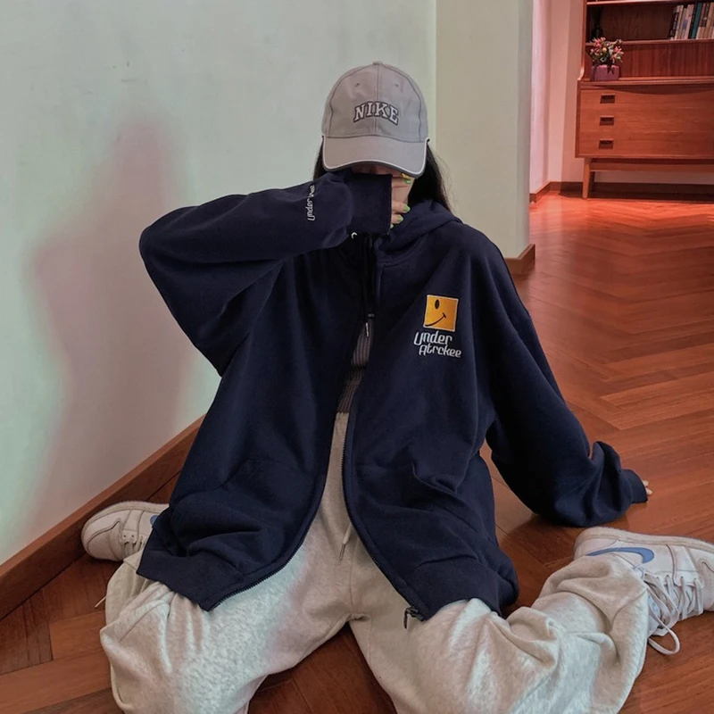 Korean Casual Letter Embroidery Zip Up Hoodie Woman Clothing 2020 Fashion Oversized Fleece Sweatshirt Winter Women Streetwear
Korean Casual Letter Embroidery Zip Up Hoodie Woman Clothing 2020 Fashion Oversized Fleece Sweatshirt Winter Women Streetwear