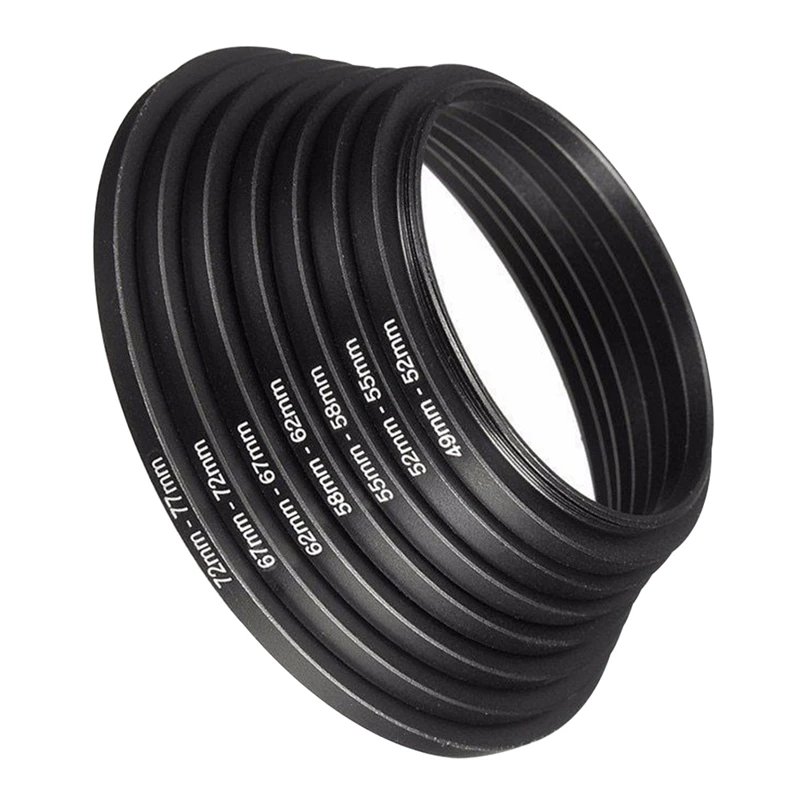 7Pcs Photography Lens Filter Ring Adapter Step Up Outdoor Camera Aluminum Alloy Professional Mini 49-77mm Ring Adapter
7Pcs Photography Lens Filter Ring Adapter Step Up Outdoor Camera Aluminum Alloy Professional Mini 49-77mm Ring Adapter
