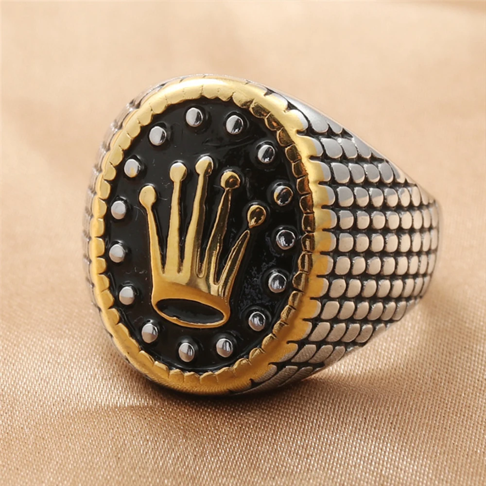 Fashion Punk Nobility Crown Ring For Men Retro Stainless Steel Unique Gold Ring For Women Crown Rock Jewelry Gift Wholesale
Fashion Punk Nobility Crown Ring For Men Retro Stainless Steel Unique Gold Ring For Women Crown Rock Jewelry Gift Wholesale