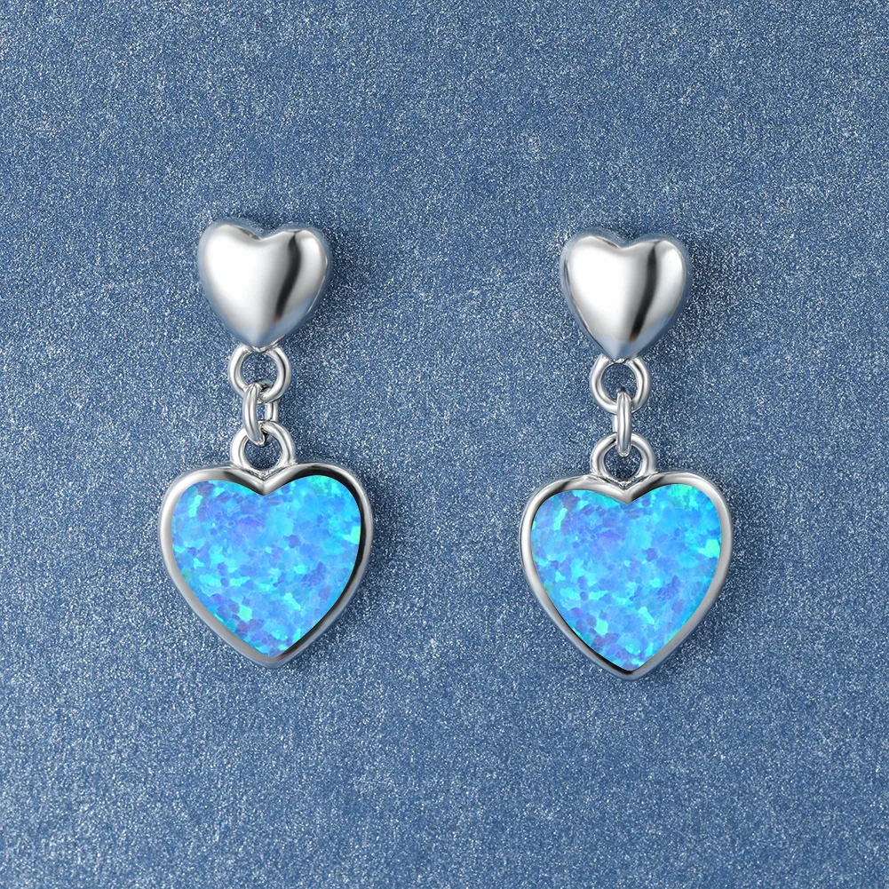 Trendy Heart Small Stud Earrings Cute Female White Blue Opal Stone Earrings for Women Charm Bridal Wedding Party Jewelry
Trendy Heart Small Stud Earrings Cute Female White Blue Opal Stone Earrings for Women Charm Bridal Wedding Party Jewelry