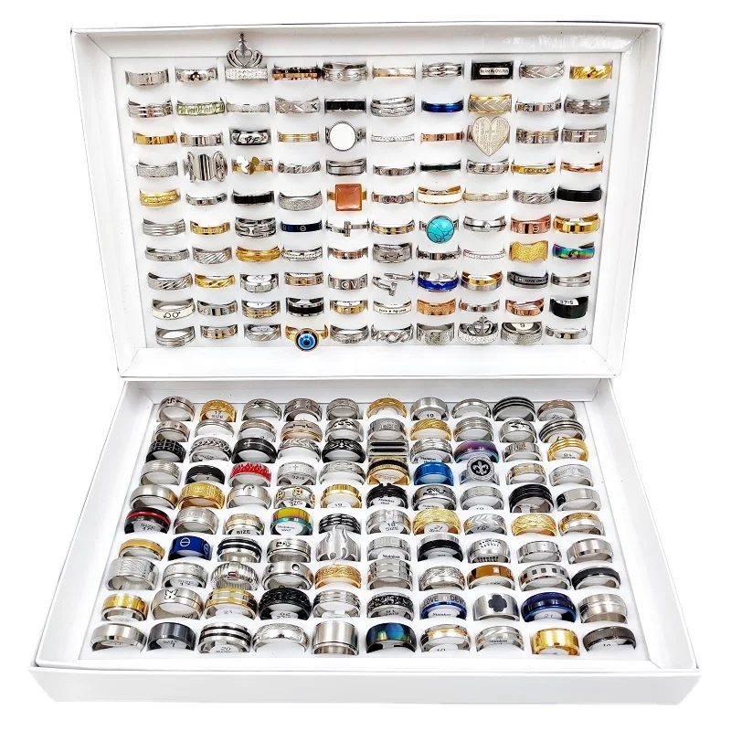 10 Pcs Good Stainless Steel Rings for Men Women Wedding Party Gift Mix Crystal Rhinestone Titanium Finger Band Jewelry Wholesale
10 Pcs Good Stainless Steel Rings for Men Women Wedding Party Gift Mix Crystal Rhinestone Titanium Finger Band Jewelry Wholesale