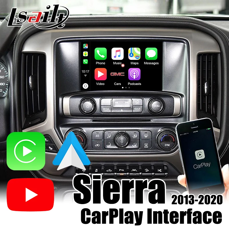 Беспроводной интерфейс CarPlay для Sierra Intellink 2013-2020 Denali, автобокс Tahoe Android с youtube,waze
Беспроводной интерфейс CarPlay для Sierra Intellink 2013-2020 Denali, автобокс Tahoe Android с youtube,waze