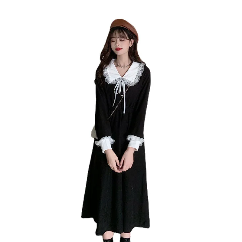 Lace Doll Dress Women Japanese Cute Sweet Peter Pan Collar Midi Dress Casual Loose Kawaii Students Vestido Party Dresses Female
Lace Doll Dress Women Japanese Cute Sweet Peter Pan Collar Midi Dress Casual Loose Kawaii Students Vestido Party Dresses Female