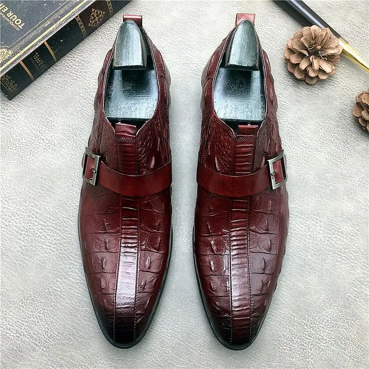 QYFCIOUFU Genuine Leather Formal Shoes Men Luxury Wedding Oxford Dress Shoes Plus Size 37-46 Rubber Sole Buckle Crocodile Shoes
QYFCIOUFU Genuine Leather Formal Shoes Men Luxury Wedding Oxford Dress Shoes Plus Size 37-46 Rubber Sole Buckle Crocodile Shoes
