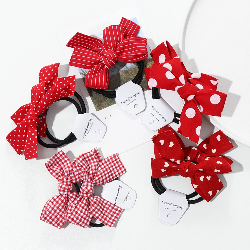 New Girls Red Butterfly Knot Hair Rope Love Wave Spot Hair Circle Girl Double Horsetail Head Rope Fashion Hair Accessories
New Girls Red Butterfly Knot Hair Rope Love Wave Spot Hair Circle Girl Double Horsetail Head Rope Fashion Hair Accessories