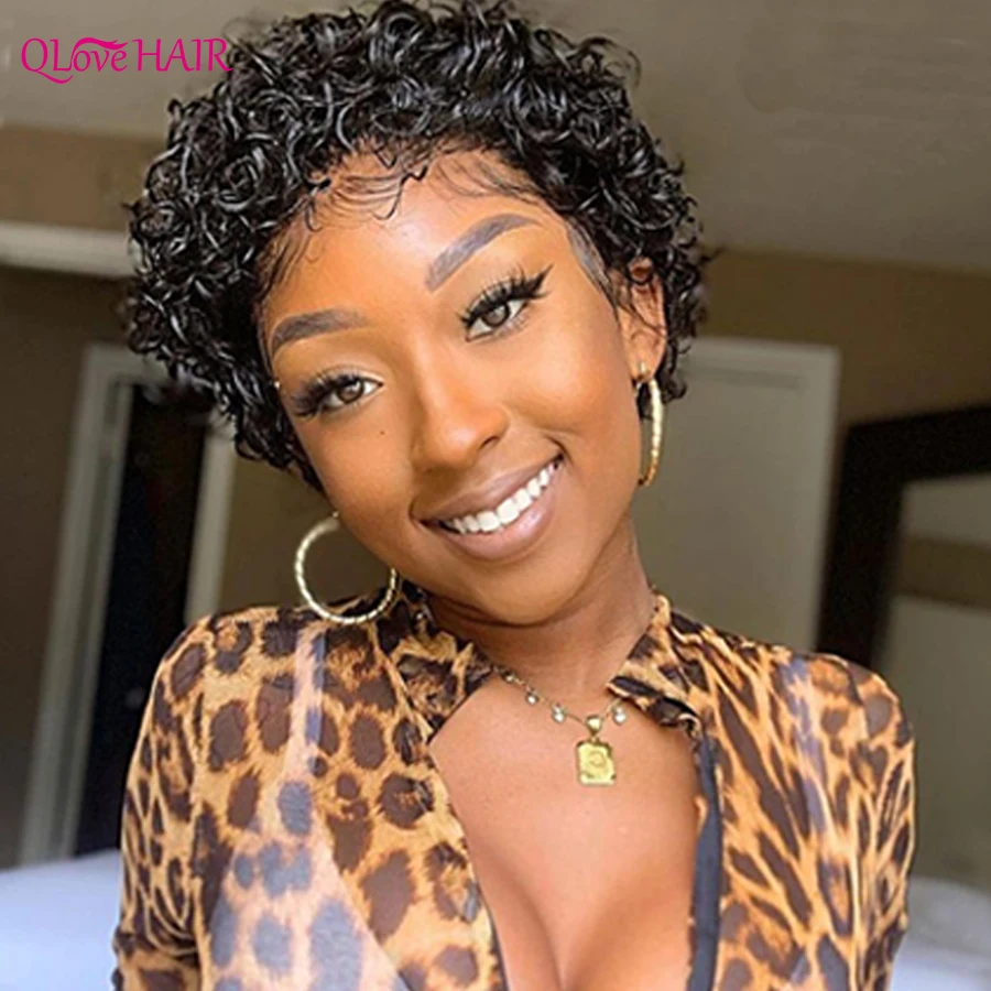 Парики QLOVE из натуральных человеческих волос, с волнистой кудрявой передней частью, 13x 1, для чернокожих женщин, перуанские кудрявые 
Парики QLOVE из натуральных человеческих волос, с волнистой кудрявой передней частью, 13x 1, для чернокожих женщин, перуанские кудрявые