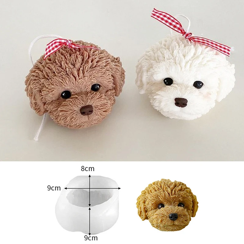 Teddy Dog Head Candle Silicone Mold Animal Shape Fragrance Candle Making Wax Mould Korean Style Candle Mold
Teddy Dog Head Candle Silicone Mold Animal Shape Fragrance Candle Making Wax Mould Korean Style Candle Mold