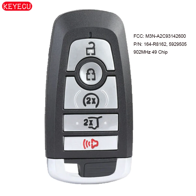 KEYECU Aftermarket Smart Remote Key 902MHz 49 for F*ord Edge Fusion 2017 2018 Expedition Explorer 2018 M3N-A2C93142600 164-8149
KEYECU Aftermarket Smart Remote Key 902MHz 49 for F*ord Edge Fusion 2017 2018 Expedition Explorer 2018 M3N-A2C93142600 164-8149