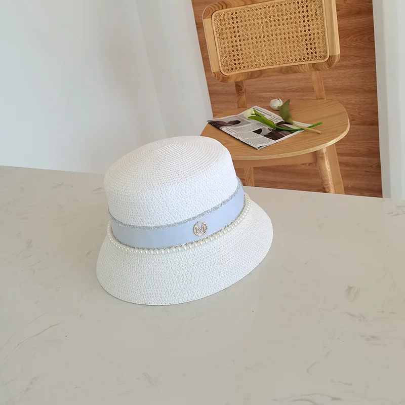 Hat Women's Trendy Pearl Rhinestone Bucket Hat Summer All-Matching M Standard Beach Straw Hat Sun Protection Sun Hat Women
Hat Women's Trendy Pearl Rhinestone Bucket Hat Summer All-Matching M Standard Beach Straw Hat Sun Protection Sun Hat Women