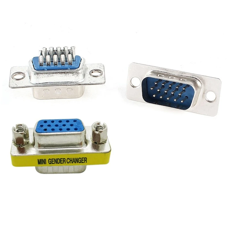 VGA DB15, 15-контактный Штекер, Женский Разъем VGA, и 2 шт., 2 штекера DB15, 15-контактный разъем VGA, разъем питания D-Sub, 1 шт.
VGA DB15, 15-контактный Штекер, Женский Разъем VGA, и 2 шт., 2 штекера DB15, 15-контактный разъем VGA, разъем питания D-Sub, 1 шт.