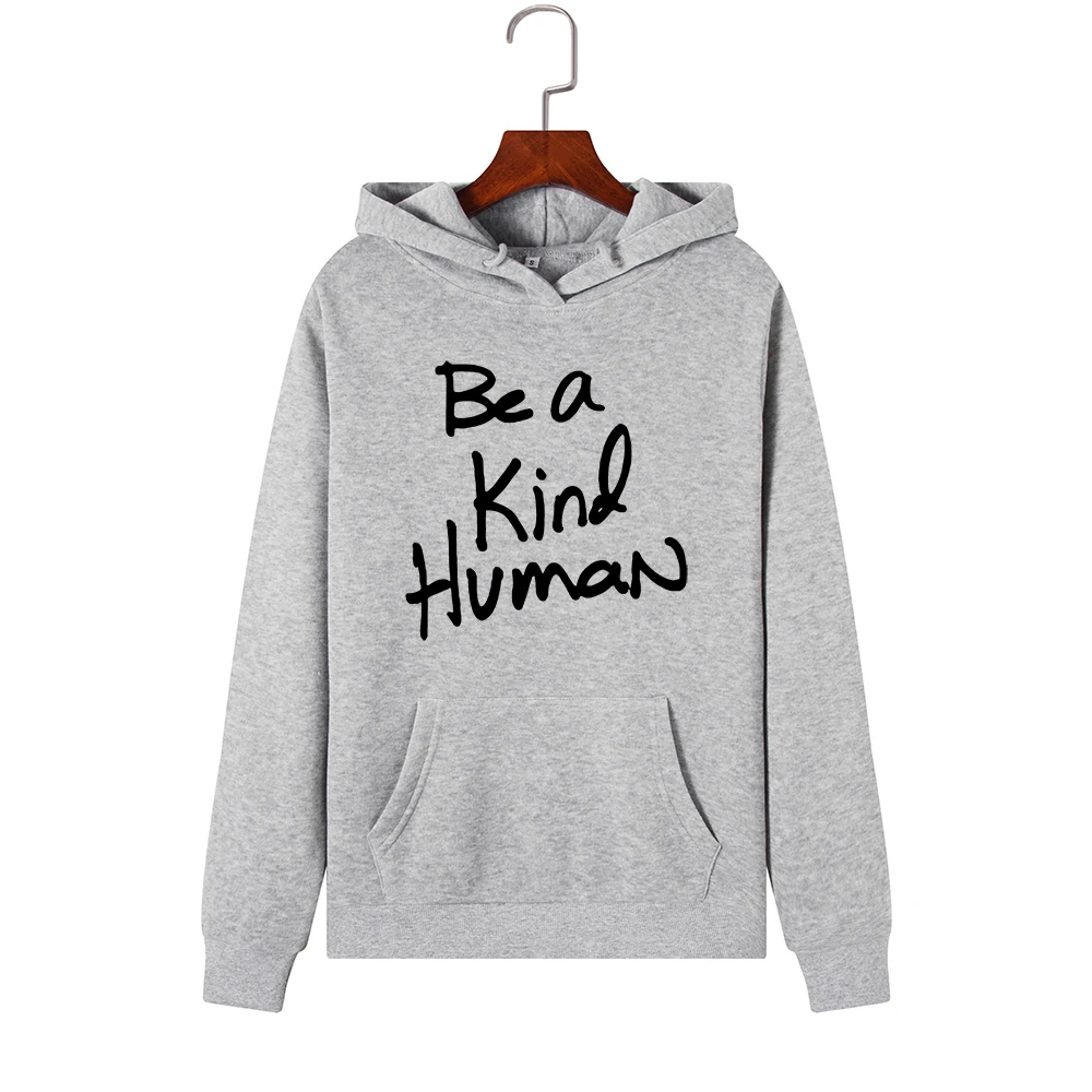 Women Hoodies Sweatshirts Hooded Sweatshirt Letter Be A Kind Human Print Autumn Winter Pullover Female Hoodie Tops 
Women Hoodies Sweatshirts Hooded Sweatshirt Letter Be A Kind Human Print Autumn Winter Pullover Female Hoodie Tops
